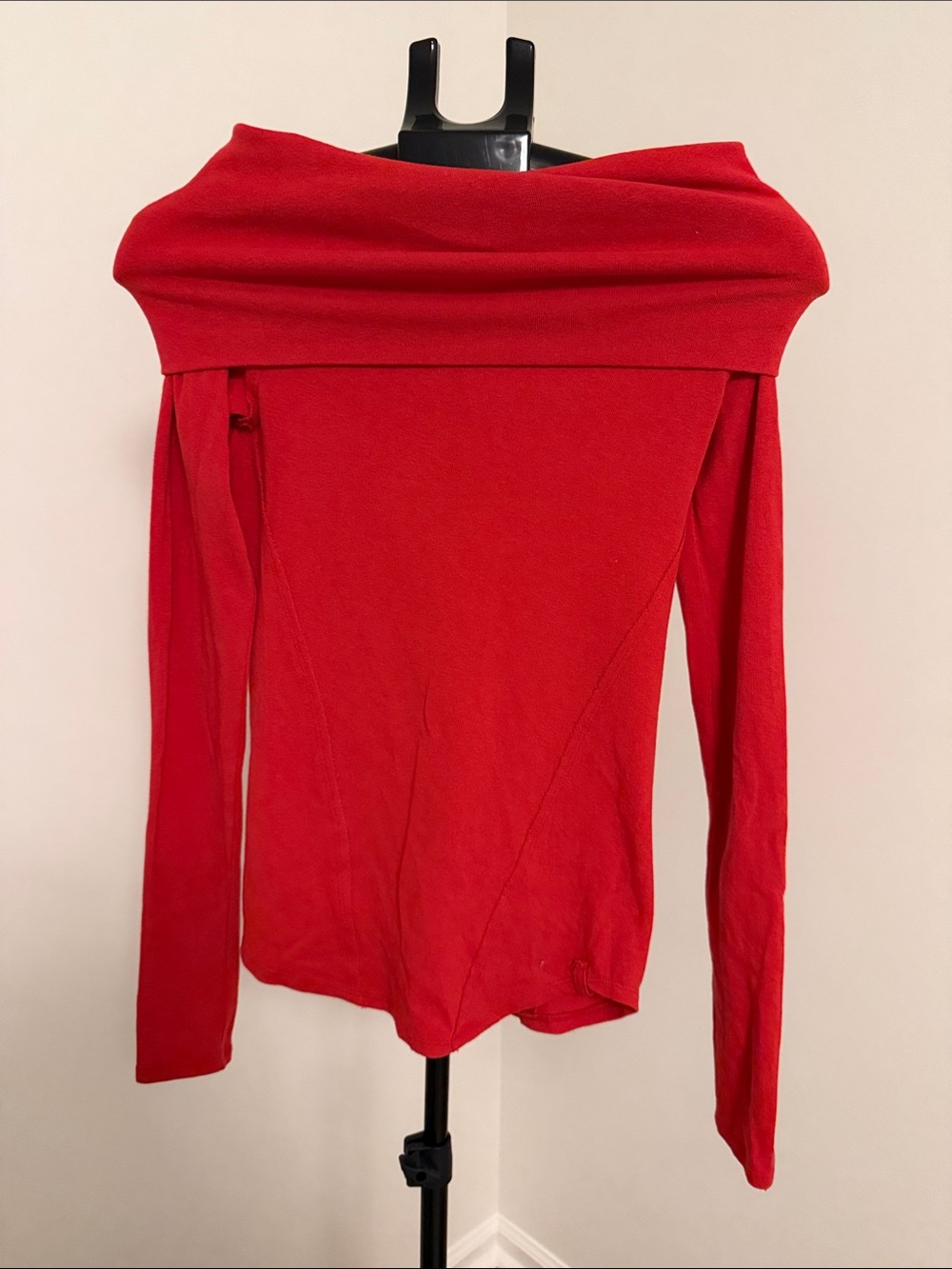 We The Free Red Off-the-Shoulder Knit Sweater